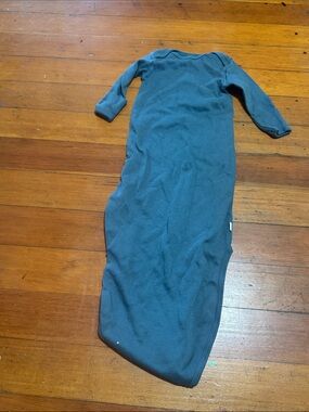 Kids Long Sleeve Sleep Sack Nightgown in Teal Blue